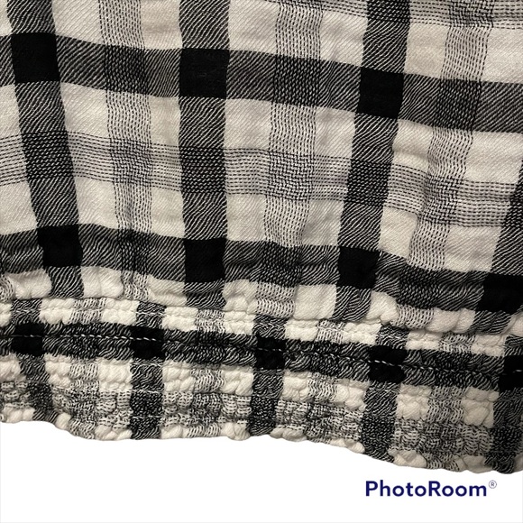 Cloth & Stone • Sara Plaid Blouse Checkered size XS casual brunch Preowned - Picture 7 of 9